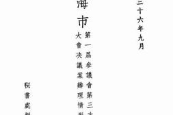 老图书–《上海市第一届参议会第三次大会决议案辩理情形摘录》电子版合集