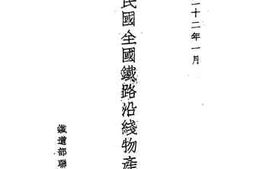 老图书–《中华民国全国铁路沿线物产一览》电子版合集
