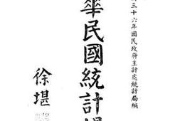 老图书–《中华民国统计提要》电子版合集