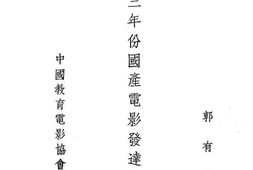 老图书–《二十三年份国产电影发达概况》电子版合集