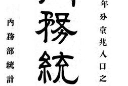 老图书–《内务统计(京兆人口之部)》电子版合集