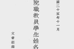 老图书–《南通学院职教员学生姓名一览》电子版合集