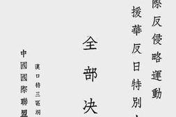老图书–《国际反侵略运动援华反日特别大会全部决议案》电子版合集