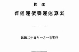 老图书–《平汉铁路货运运价联运速算表》电子版合集