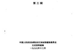 老图书–《弥渡文史资料_第3辑》电子版合集