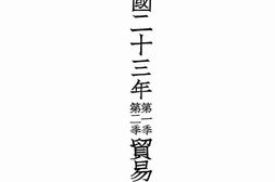 老图书–《民国二十三年第一二季度贸易报告》电子版合集