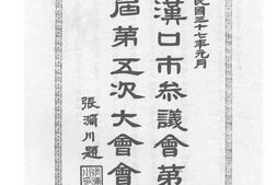 老图书–《汉口市参议会第一届第五次大会会刊》电子版合集