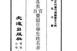 老图书–《清末各省官、自费留日学生姓名表》电子版合集