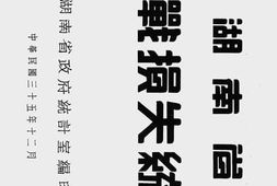 老图书–《湖南省抗战损失统计》电子版合集
