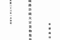 老图书–《胶济铁路沿线大宗货物集散概况》电子版合集