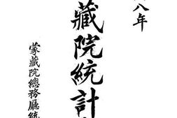 老图书–《蒙藏院统计表_民国八年》电子版合集