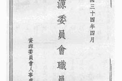 老图书–《资源委员会职员录》电子版合集